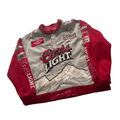 Vintage 90s Grey + Red NASCAR Coors Light Racing Jacket - Large - The Streetwear Studio
