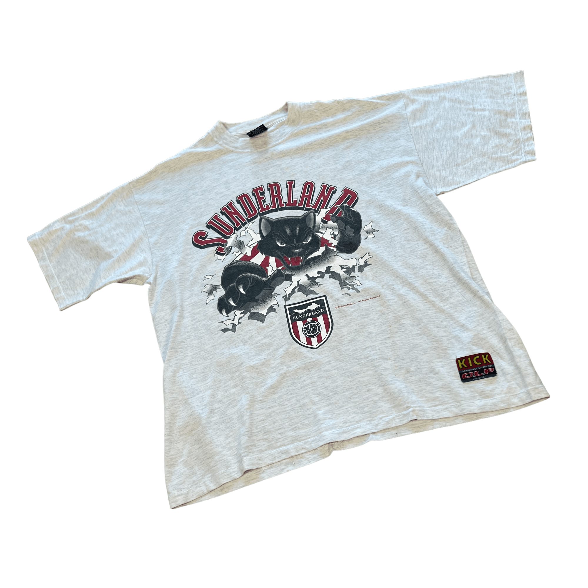 Vintage 90s Grey Sunderland Football Tee - Extra Large - The Streetwear Studio