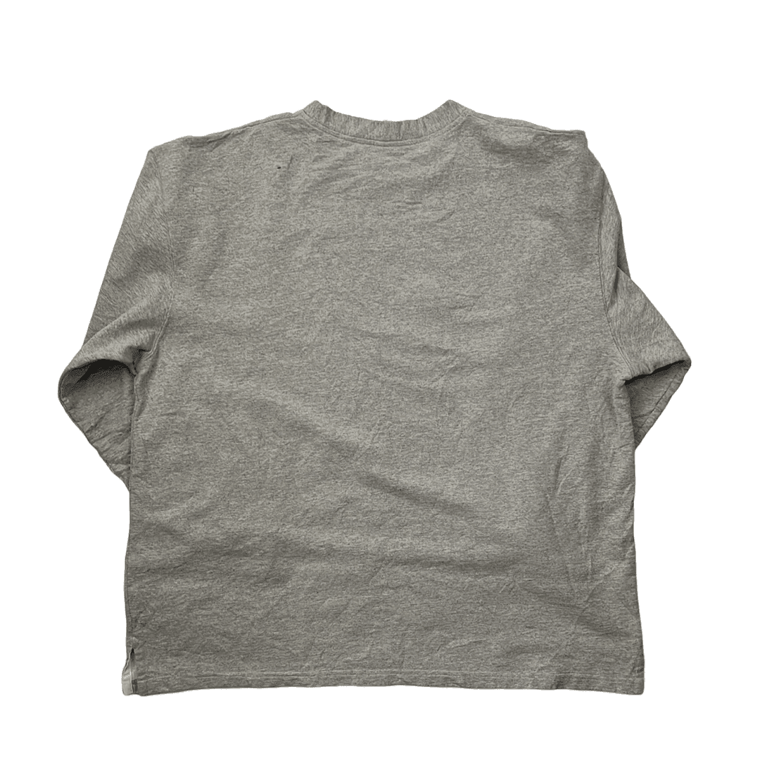 Vintage 90s Grey Tommy Hilfiger Spell-Out Sweatshirt - Extra Large - The Streetwear Studio