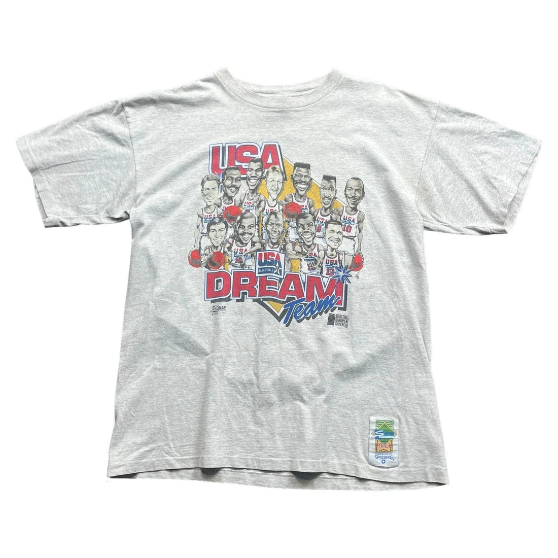 Vintage 90s Grey USA Basketball Tee - XL | The Streetwear Studio