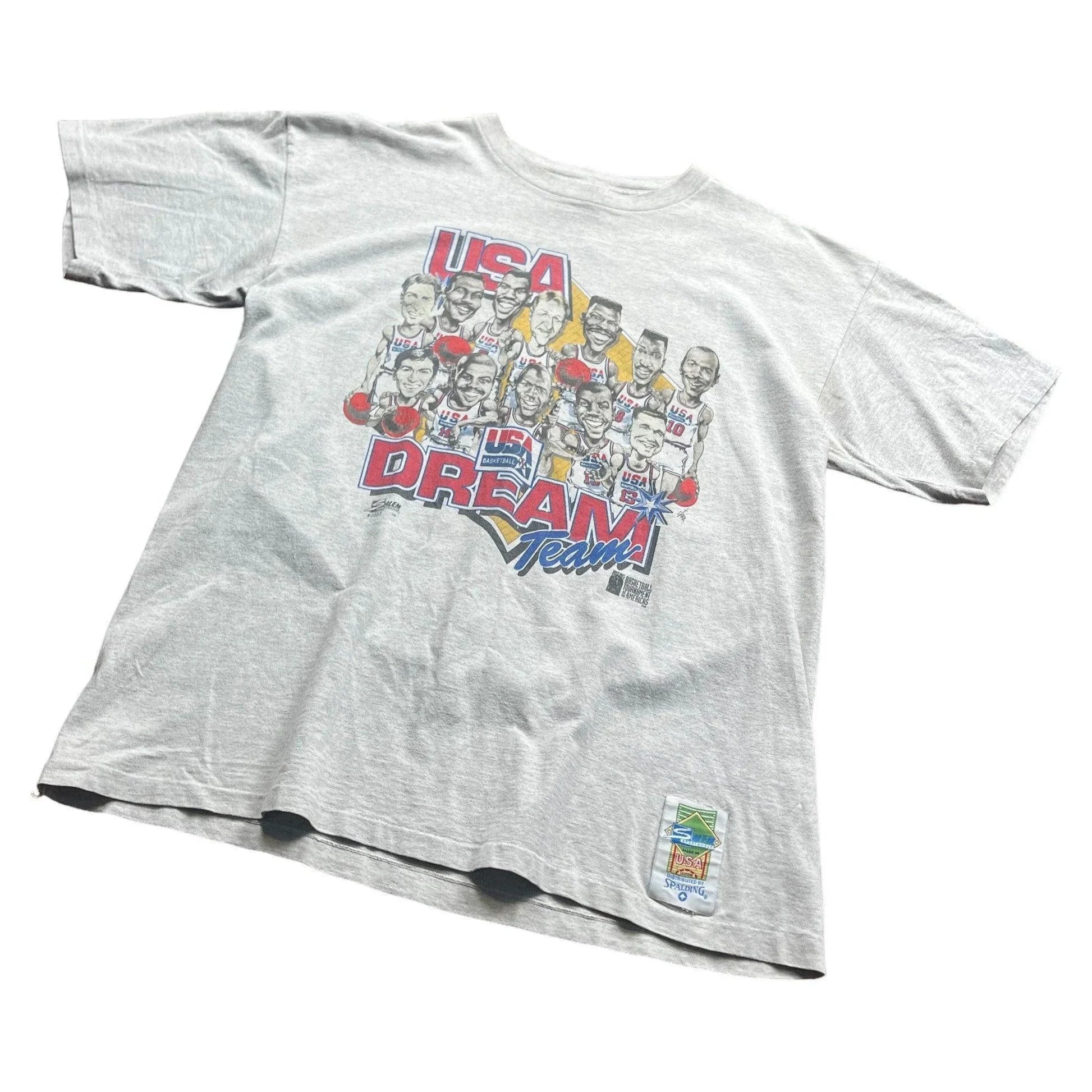 Vintage 90s Grey USA Basketball Tee - XL | The Streetwear Studio