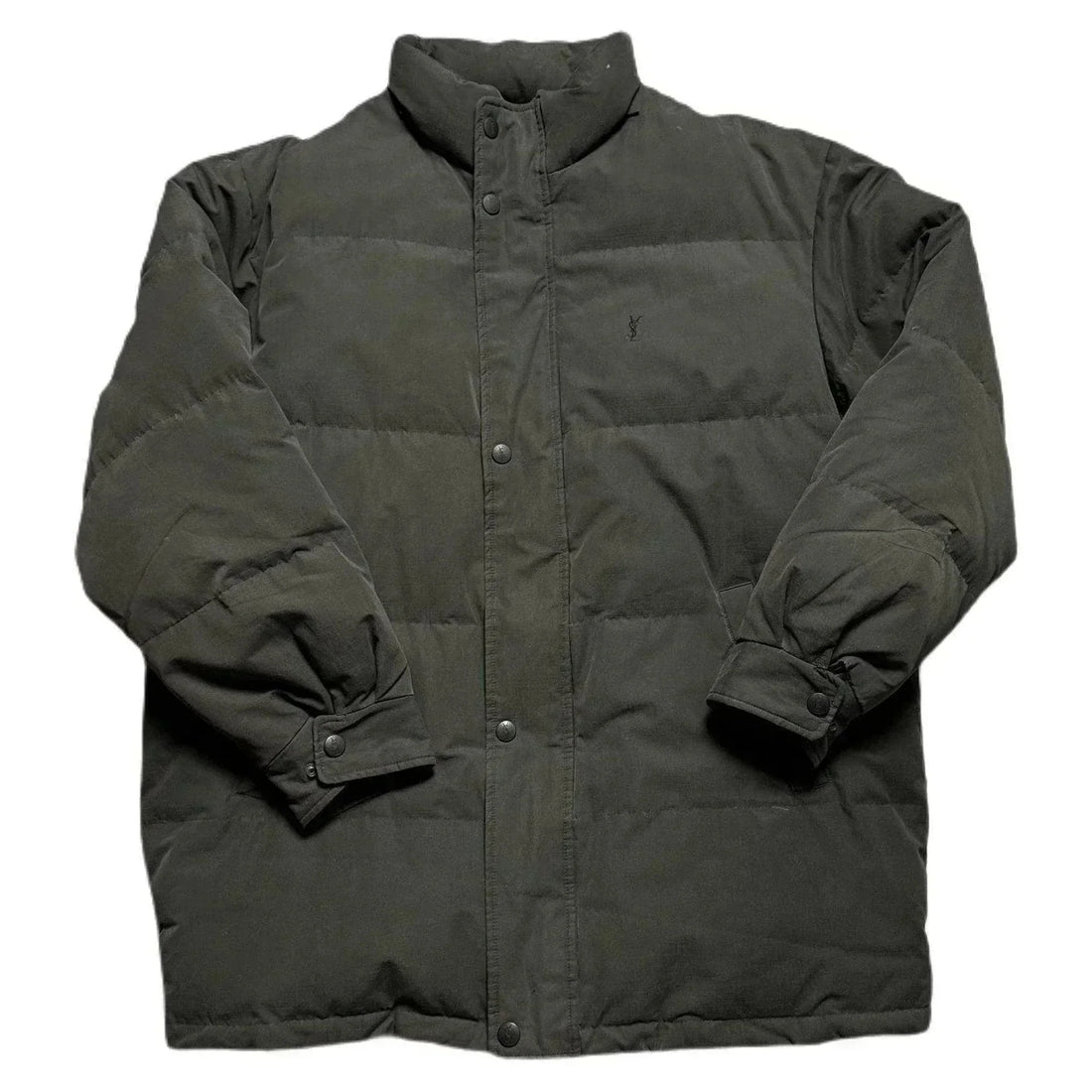 Vintage 90s Grey YSL Coat - XL | The Streetwear Studio