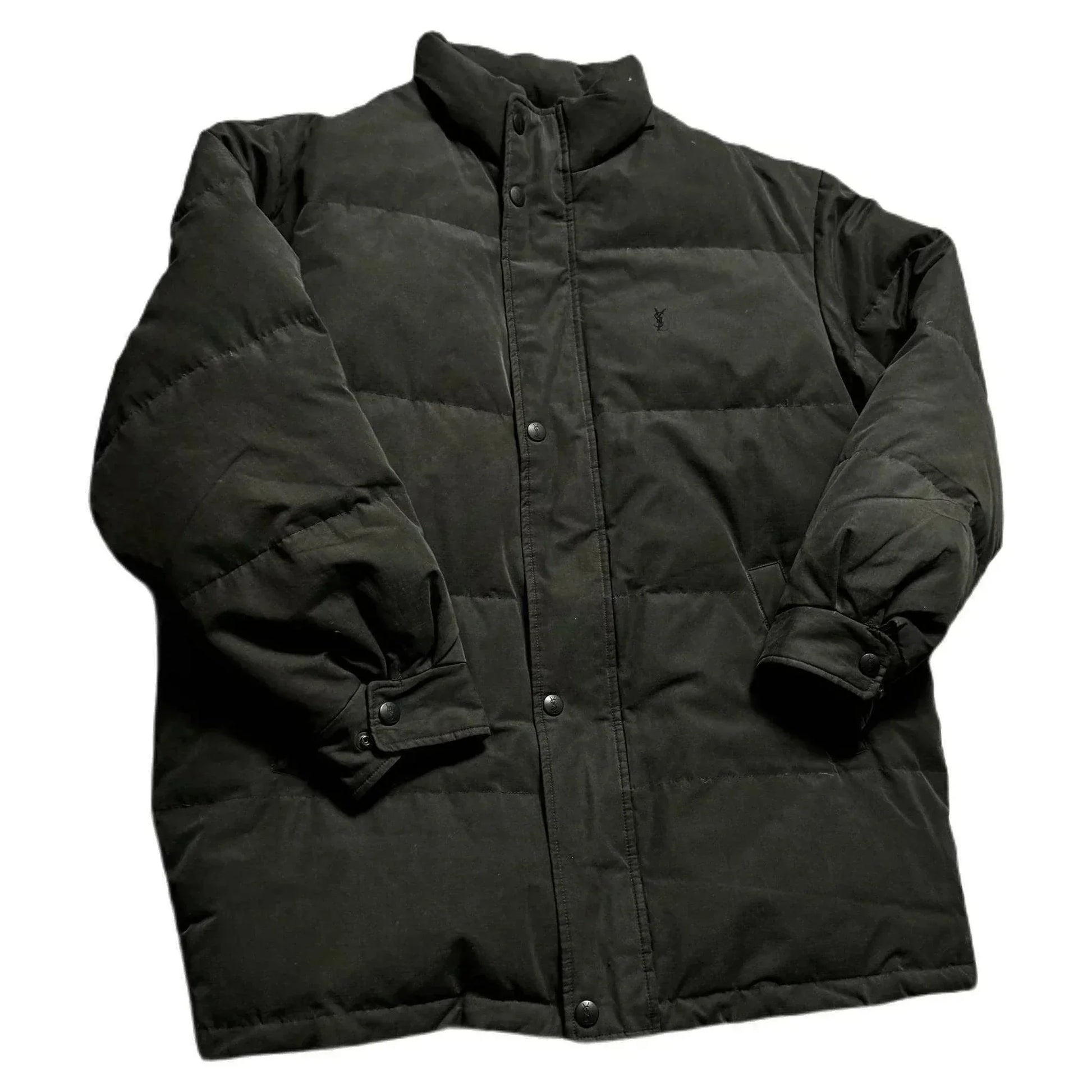 Vintage 90s Grey YSL Coat - XL | The Streetwear Studio