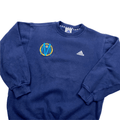 Vintage 90s Navy Blue Adidas Marseille Football Sweatshirt - Small - The Streetwear Studio