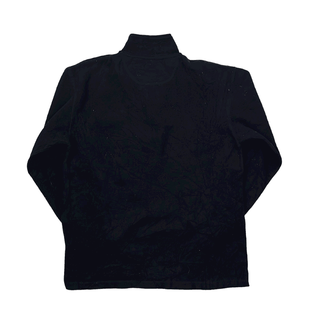 Vintage 90s Navy Blue Burberry Quarter Zip Fleece - Large - The Streetwear Studio
