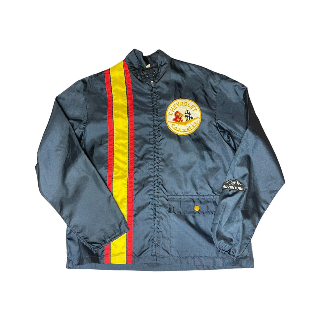 Vintage 90s Navy Blue Chevrolet Racing Jacket - Medium - The Streetwear Studio