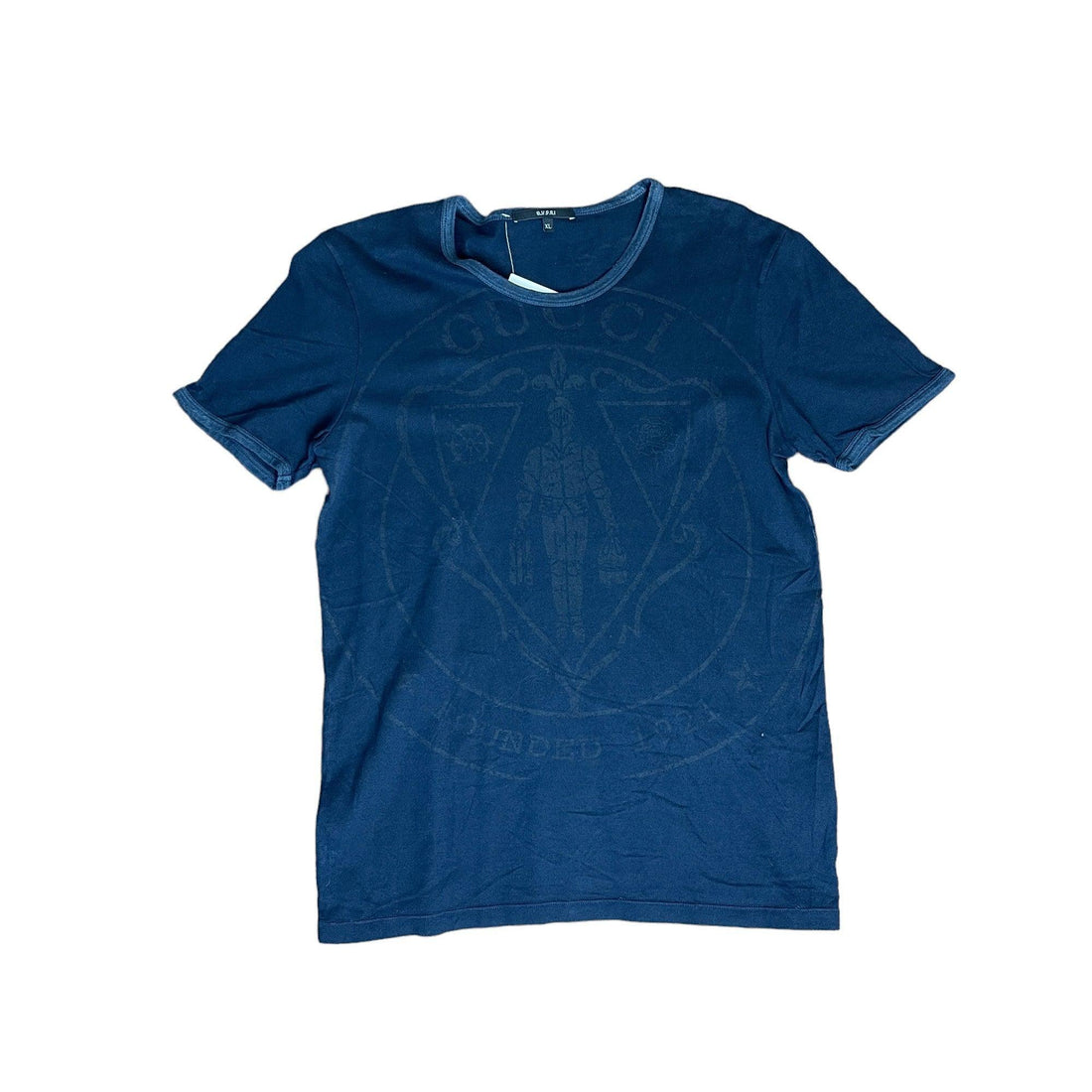 Vintage 90s Navy Blue Gucci Tee - Extra Large - The Streetwear Studio