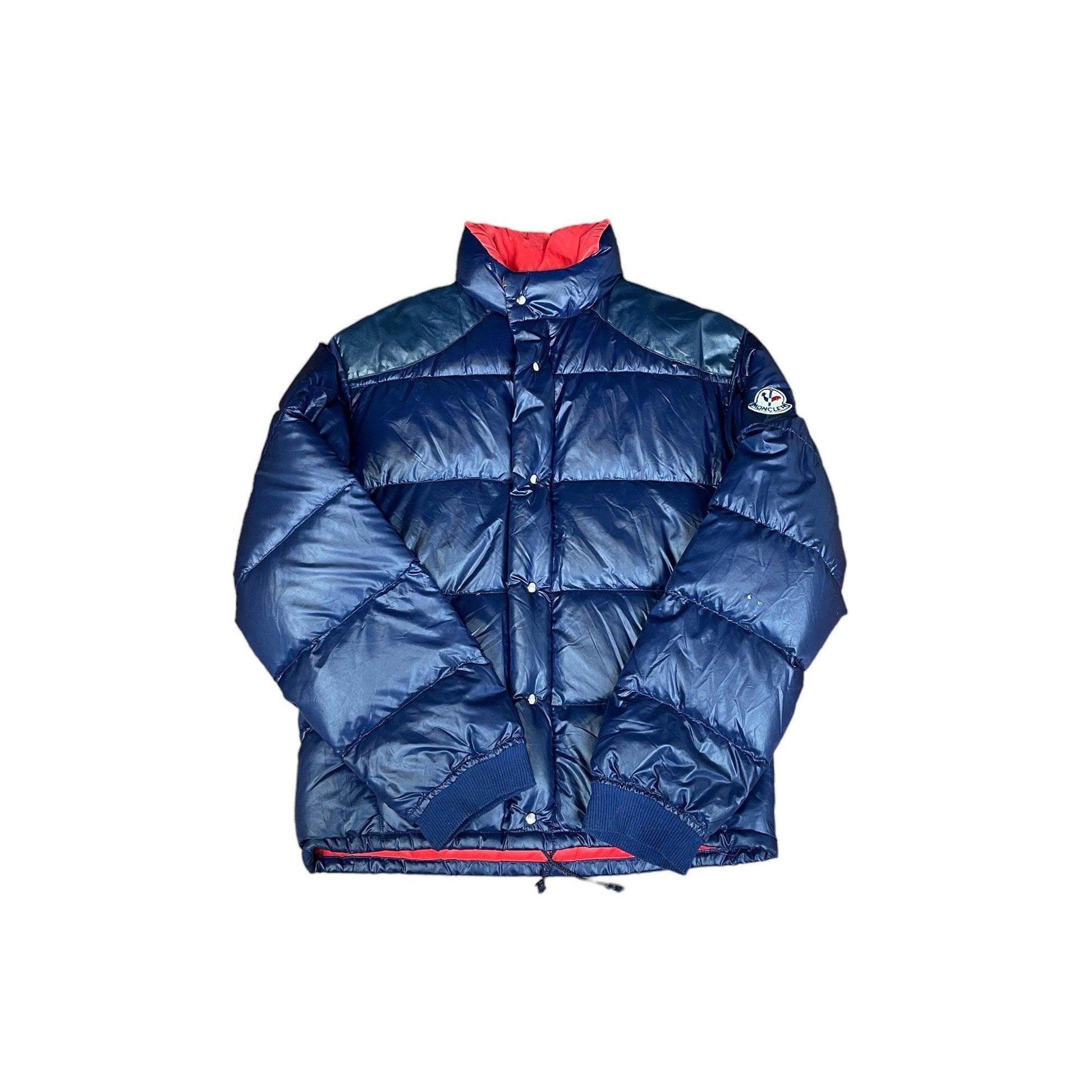 Vintage 90s Navy Blue Moncler Puffer Coat - Medium - The Streetwear Studio