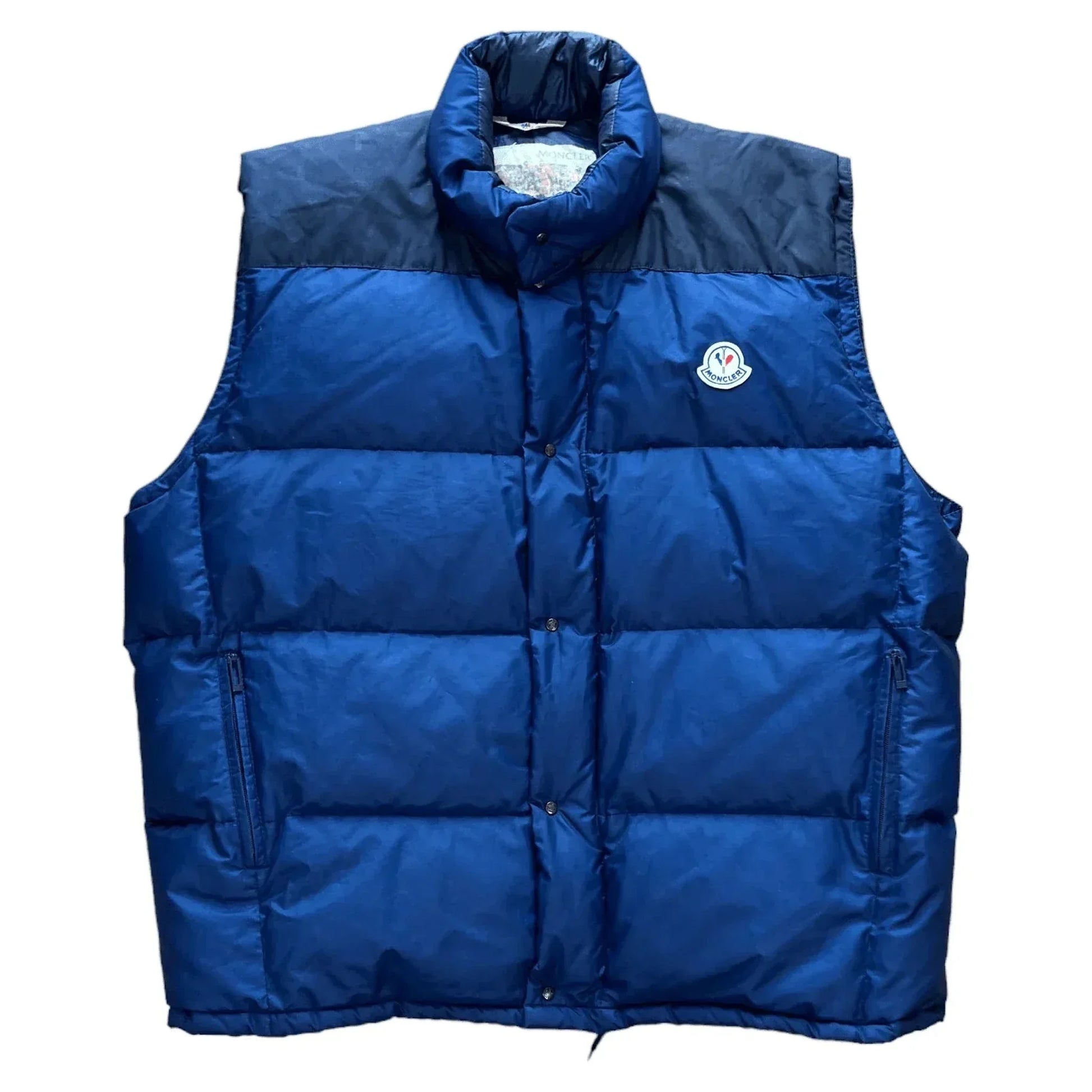 Vintage 90s Navy Blue Moncler Puffer Gilet - XL | The Streetwear Studio