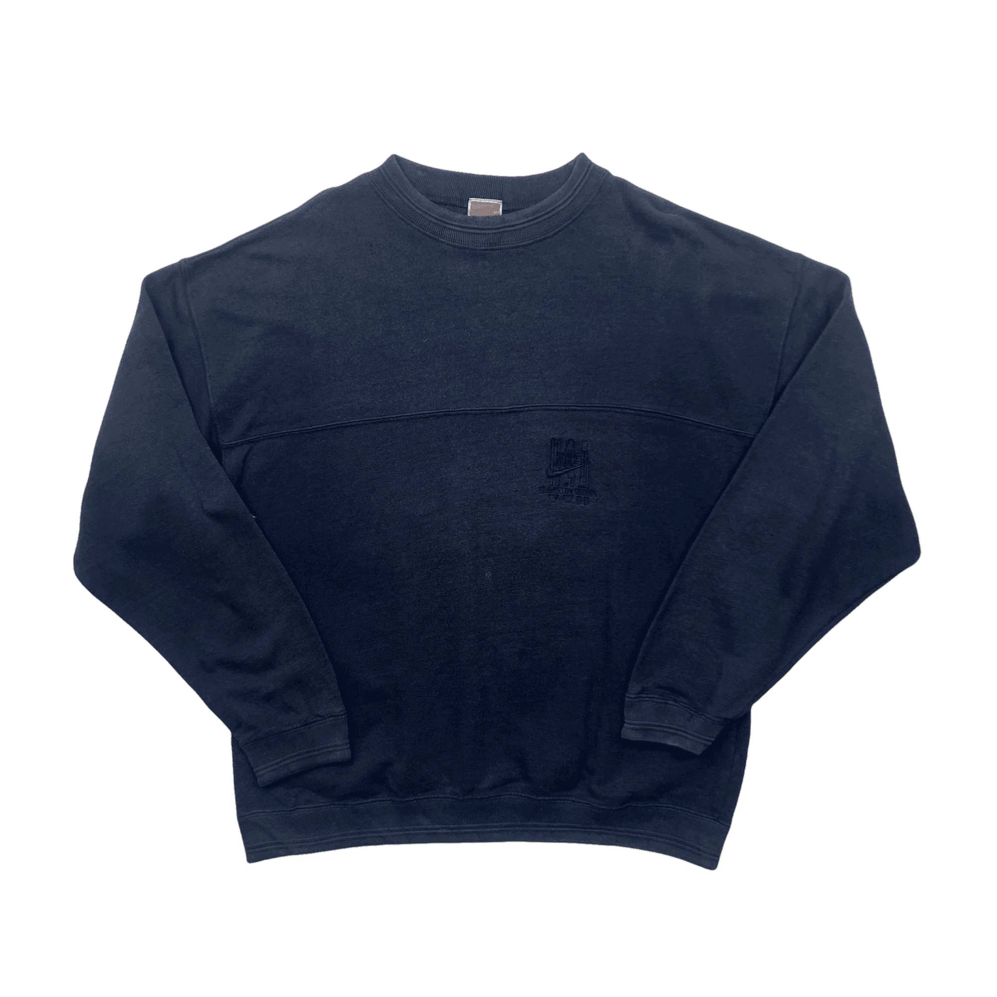 Vintage 90s Navy Blue Nike Beaverton Oregon Sweatshirt - Large - The Streetwear Studio