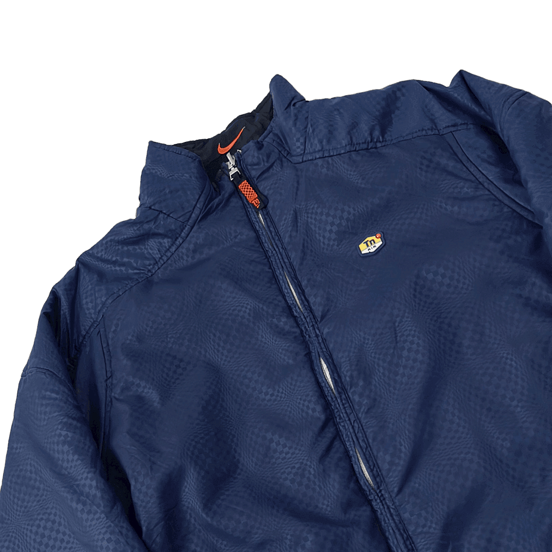 Vintage 90s Navy Blue Nike TN Full Zip Jacket - Small - The Streetwear Studio