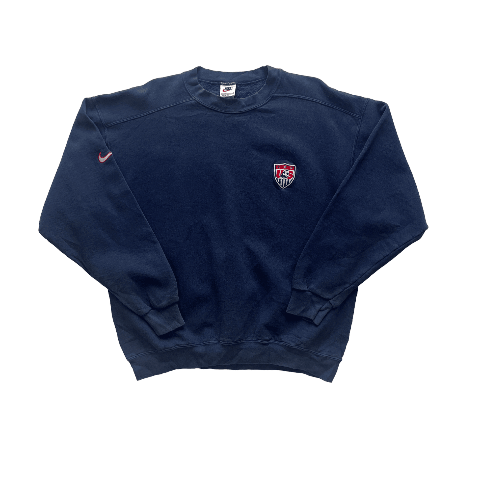 Vintage 90s Navy Blue Nike USA Football Sweatshirt - Medium (Recommended Size - Small) - The Streetwear Studio