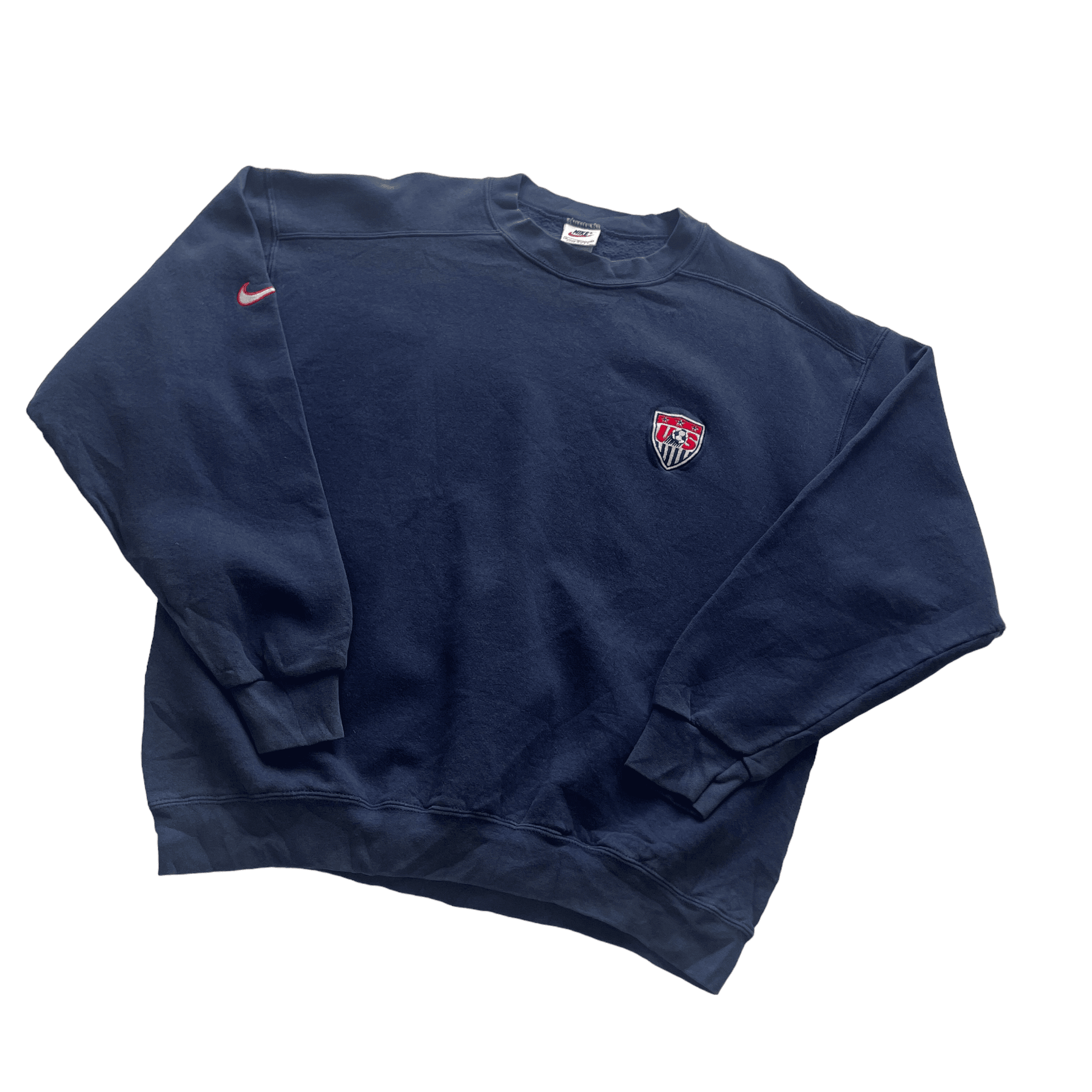 Vintage 90s Navy Blue Nike USA Football Sweatshirt - Medium (Recommended Size - Small) - The Streetwear Studio