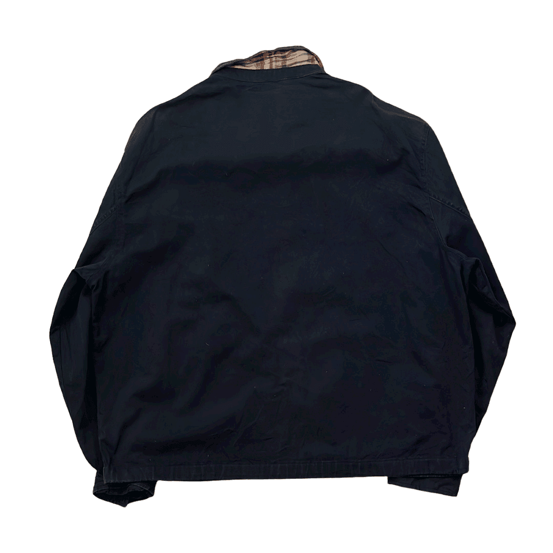 Vintage 90s Navy Blue Polo Ralph Lauren Harrington Jacket - Extra Large - The Streetwear Studio