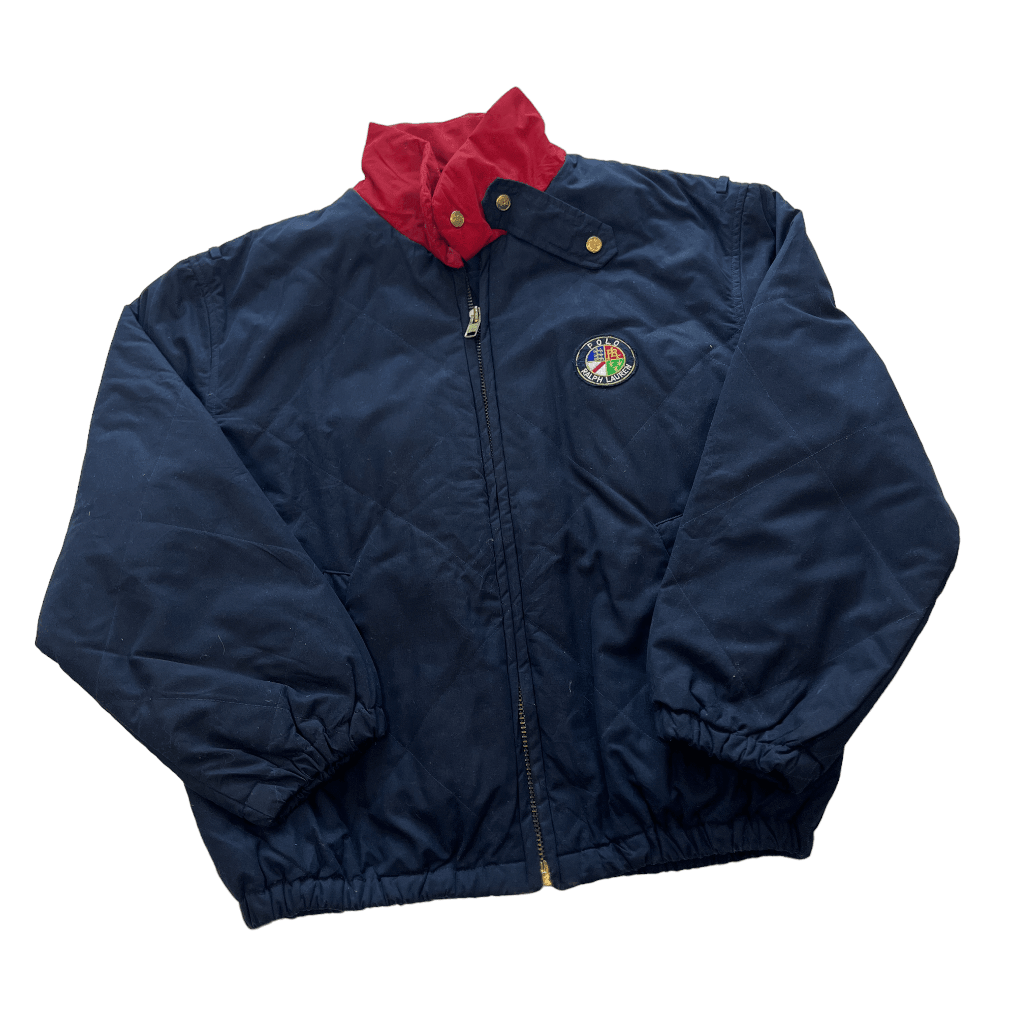 Vintage 90s Navy Blue Polo Ralph Lauren Jacket - Medium - The Streetwear Studio