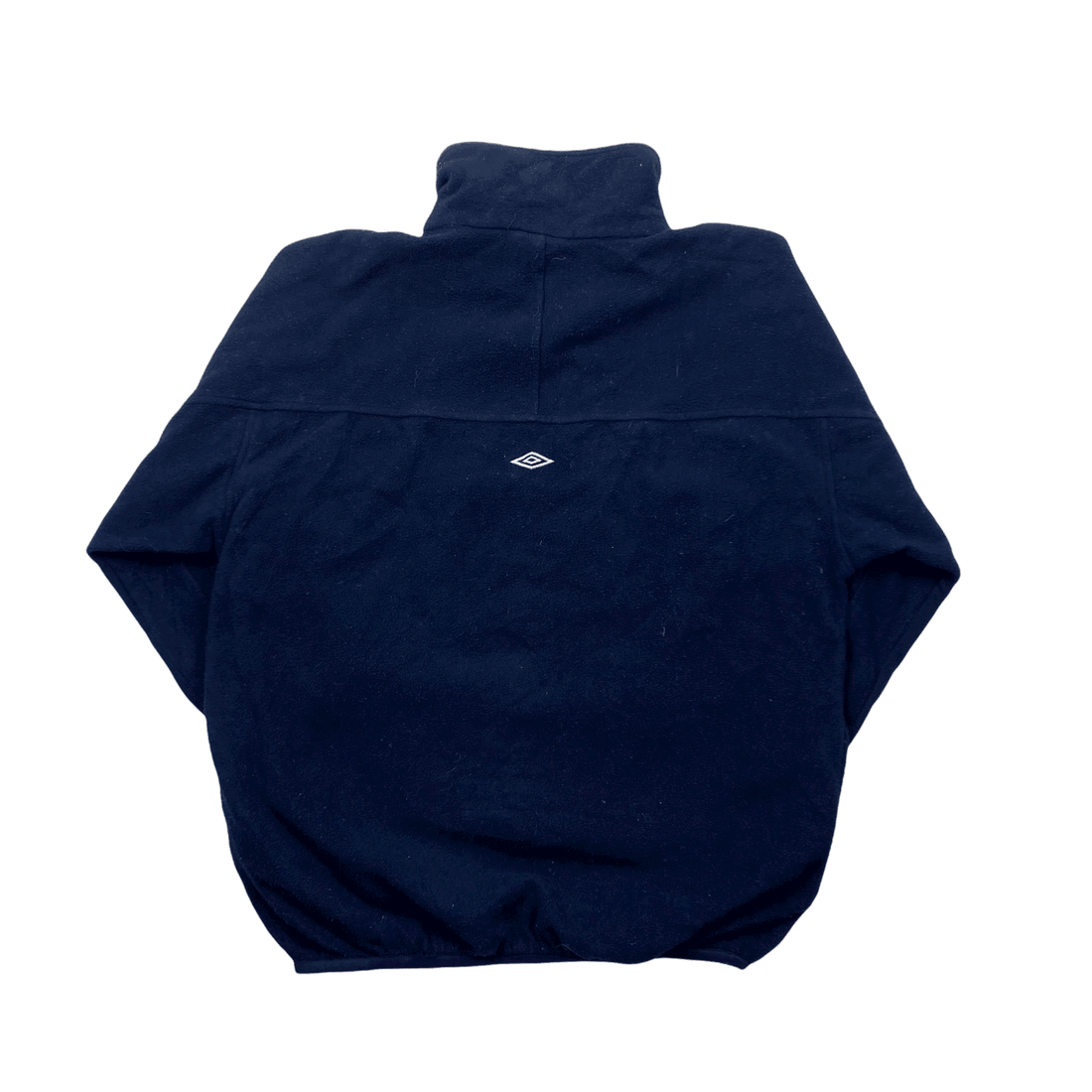Vintage 90s Navy Blue Umbro England Football Quarter Zip Fleece - Large - The Streetwear Studio