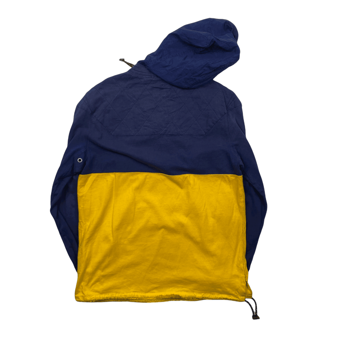Vintage 90s Navy Blue + Yellow Polo Ralph Lauren Hoodie - Medium - The Streetwear Studio