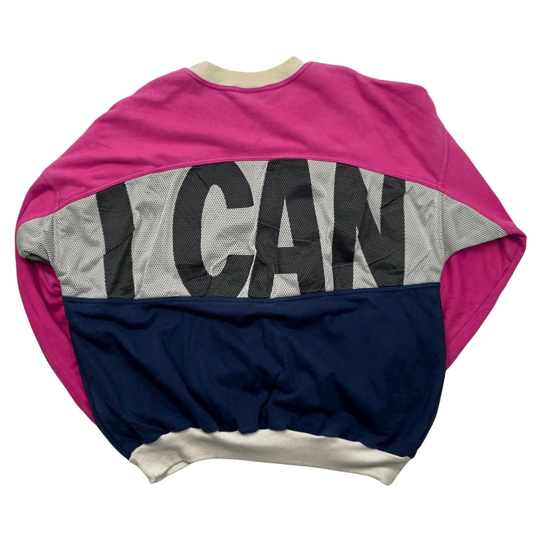 Vintage 90s Purple + Navy Blue Adidas "I Want I Can" Sweatshirt - M | The Streetwear Studio