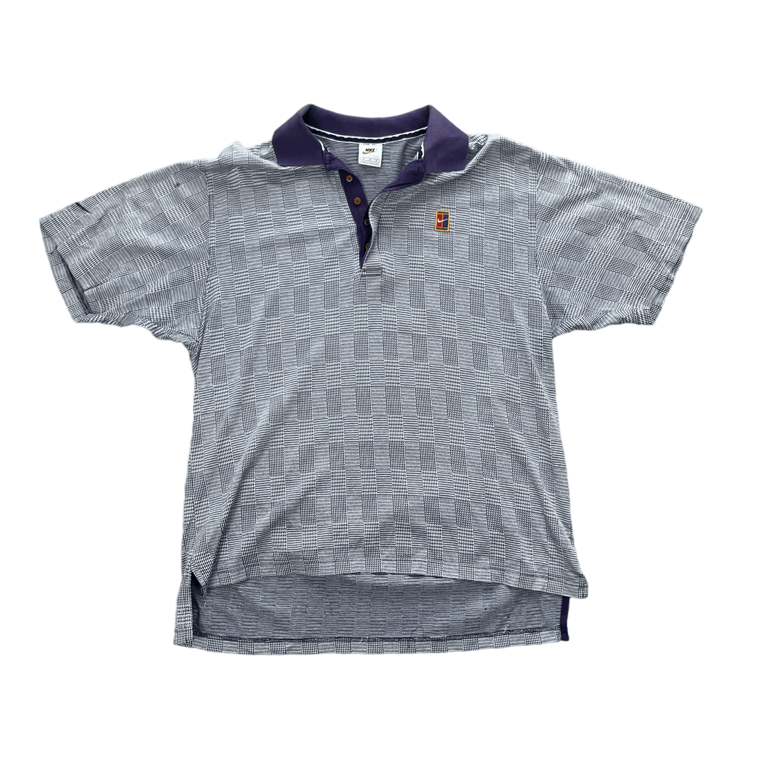 Vintage 90s Purple Nike Court Polo Shirt - Medium - The Streetwear Studio