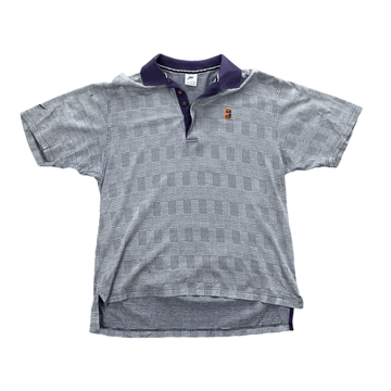Vintage 90s Purple Nike Court Polo Shirt - Medium - The Streetwear Studio