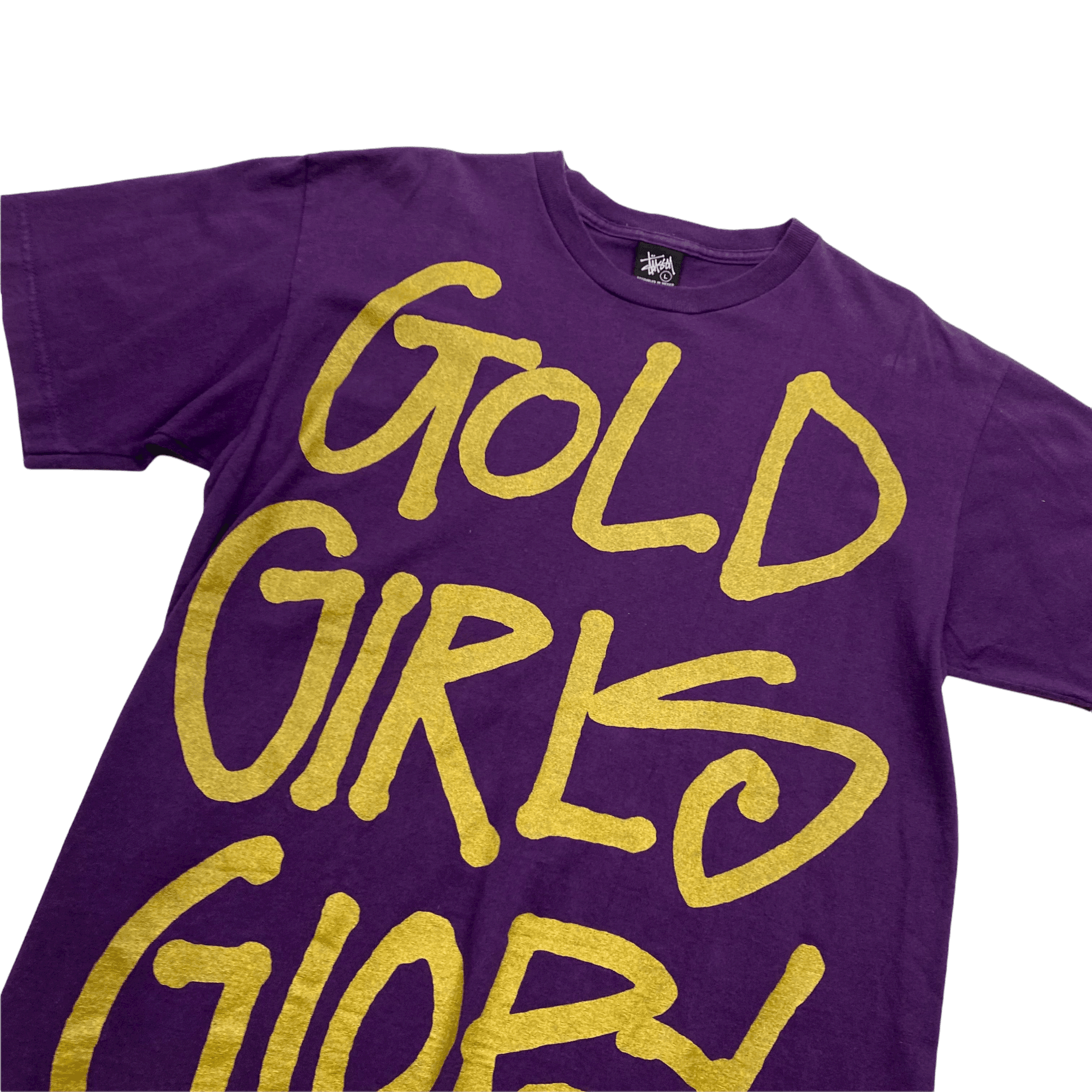 Vintage 90s Purple Stussy Tee - Large - The Streetwear Studio