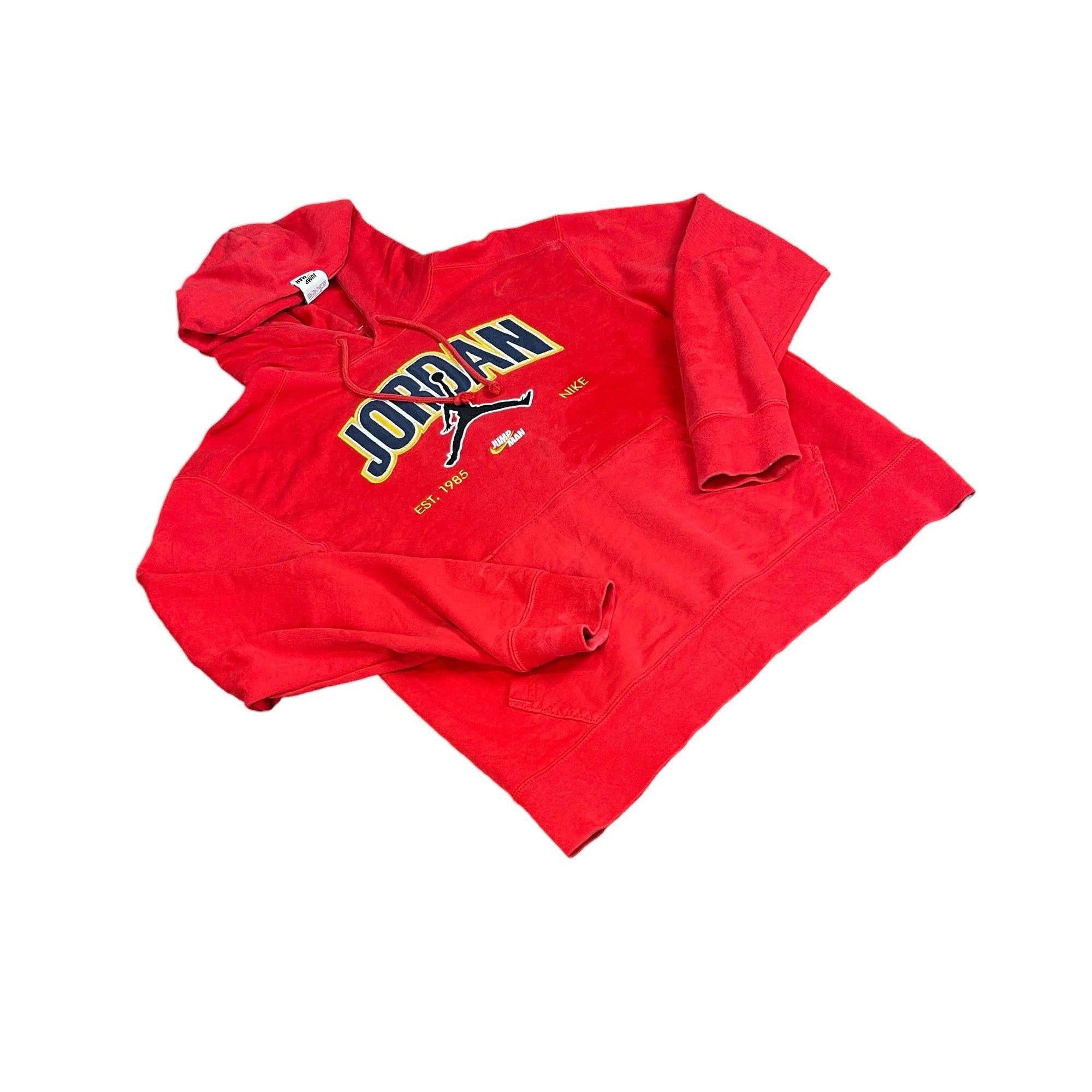 Vintage 90s Red Air Jordan Hoodie - Medium - The Streetwear Studio
