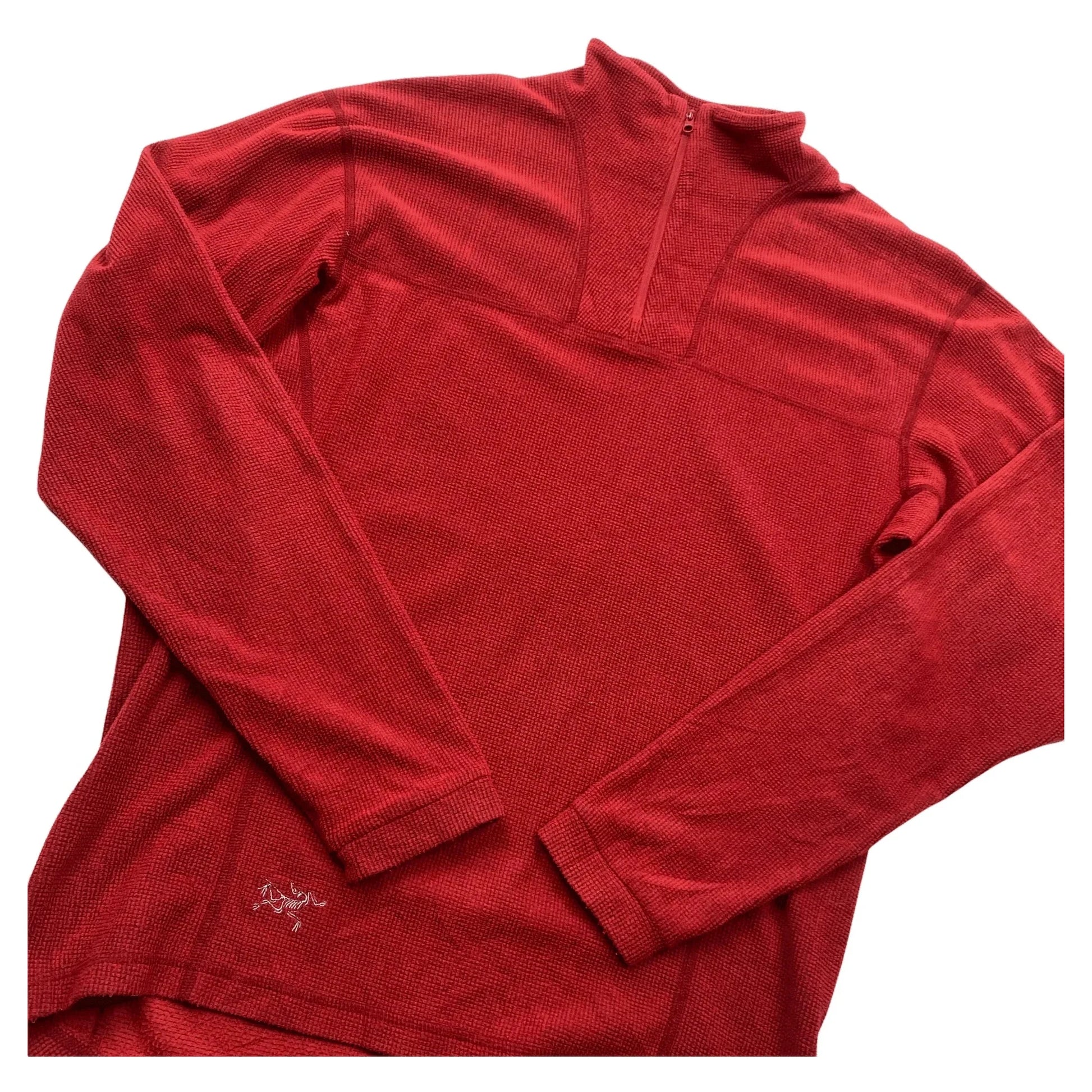 Vintage 90s Red Arc'Teryx 1/4 Zip Fleece - M | The Streetwear Studio