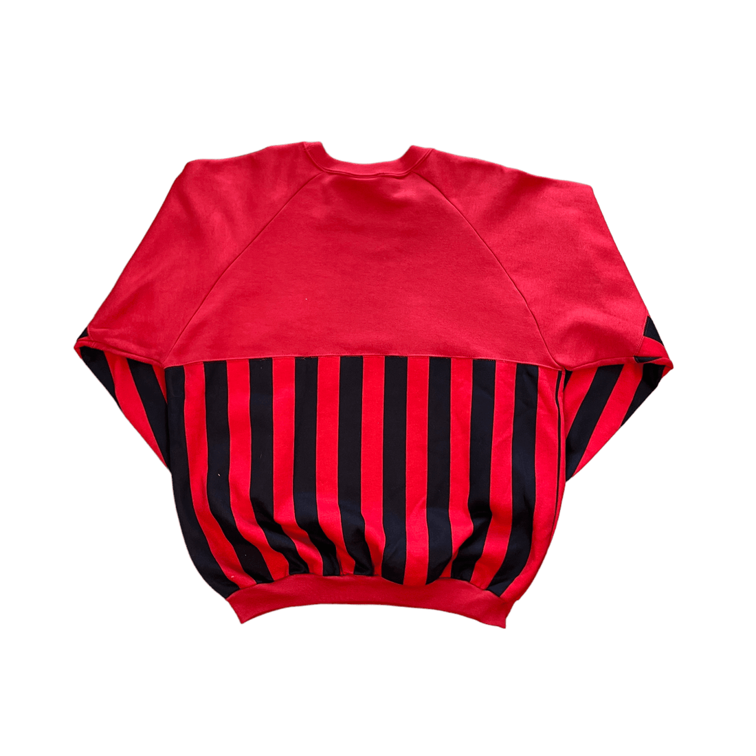 Vintage 90s Red + Black AC Milan Sweatshirt - Large - The Streetwear Studio