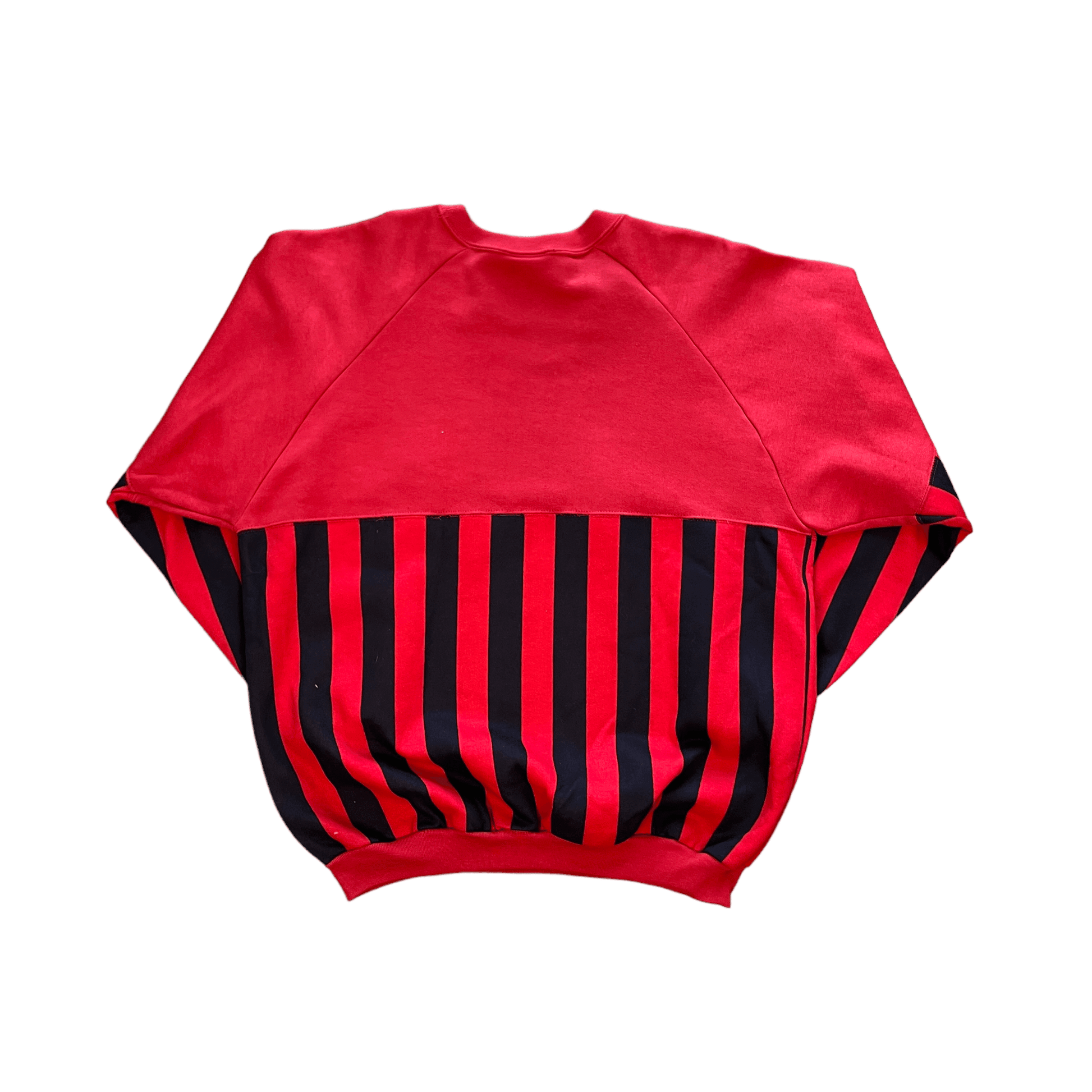 Vintage 90s Red + Black AC Milan Sweatshirt - Large - The Streetwear Studio