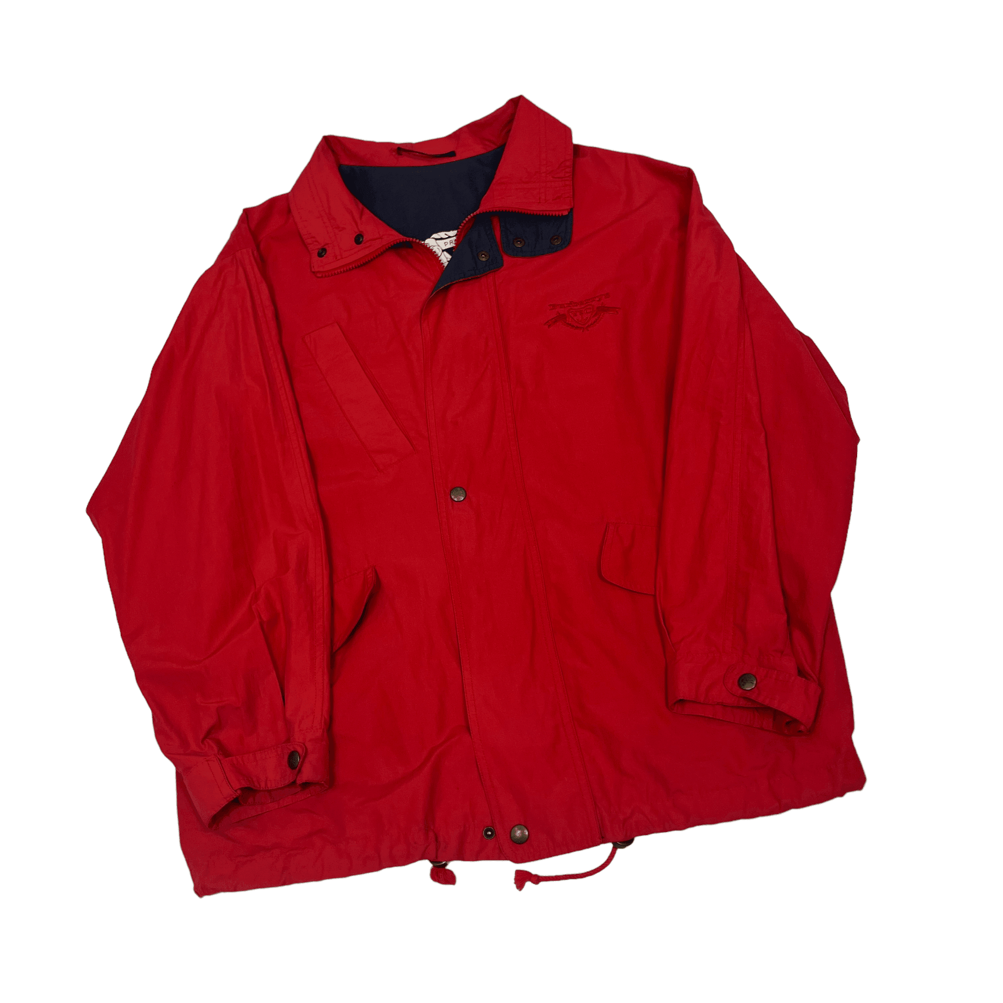 Vintage 90s Red Burberry Jacket - Large - The Streetwear Studio