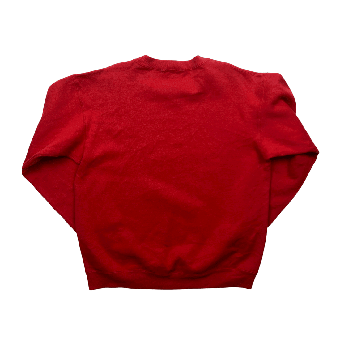Vintage 90s Red Nutmeg Chicago Bulls Spell-Out Sweatshirt - Large (Recommended Size - Medium) - The Streetwear Studio
