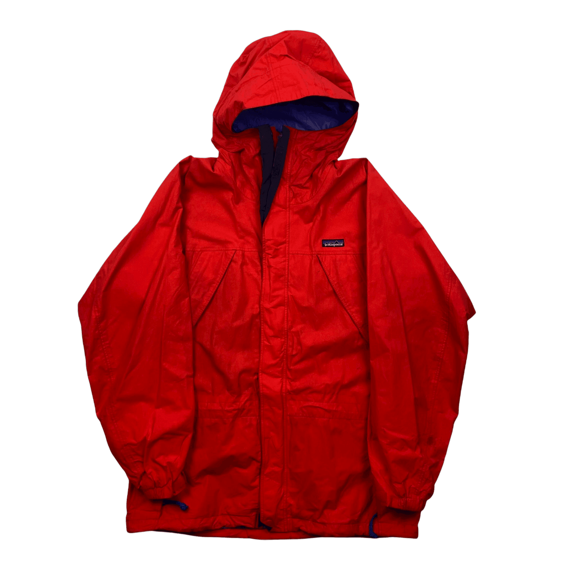 Vintage 90s Red Patagonia Spell-Out Waterproof Jacket - Medium - The Streetwear Studio