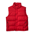 Vintage 90s Red Polo Ralph Lauren Puffer Gilet - Extra Large - The Streetwear Studio