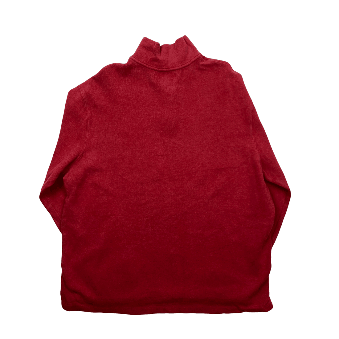 Vintage 90s Red Polo Ralph Lauren Quarter Sweatshirt - Extra Large - The Streetwear Studio