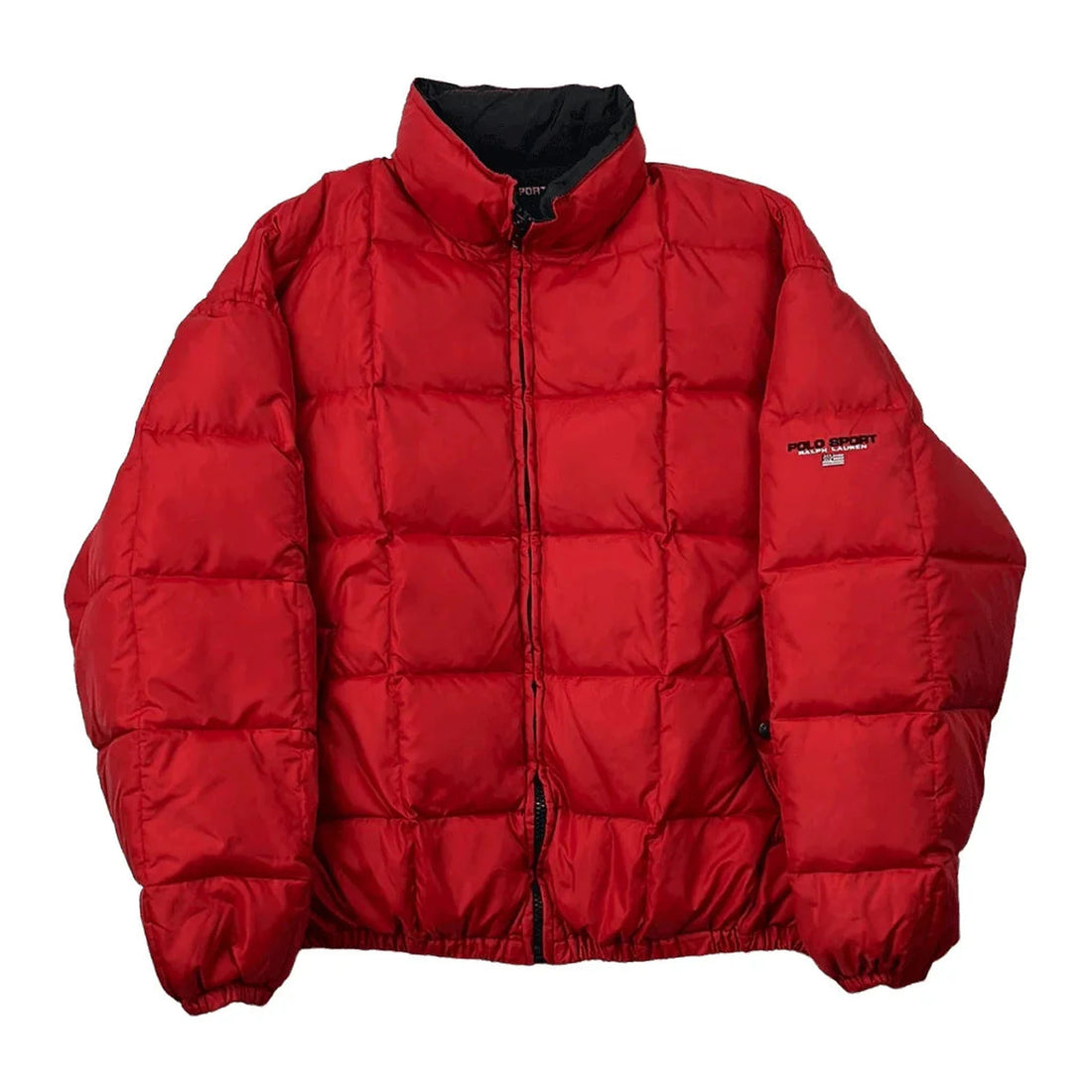 Vintage 90s Red Ralph Lauren Polo Sport Puffer Coat/ Jacket - L | The Streetwear Studio