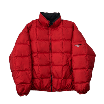 Vintage 90s Red Ralph Lauren Polo Sport Puffer Coat/ Jacket - Large - The Streetwear Studio