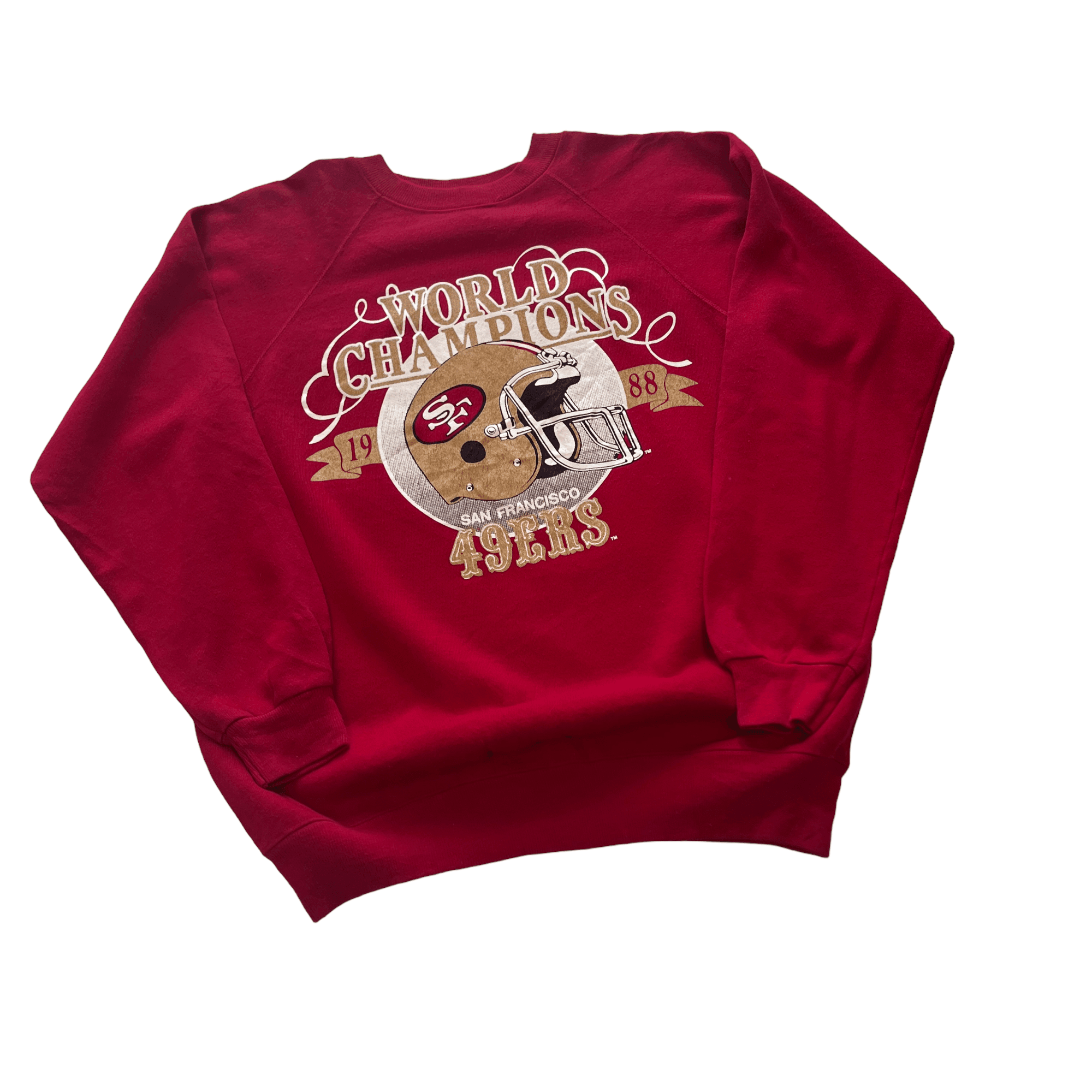 Vintage 90s Red San Francisco 49ers NFL Sweatshirt - Large - The Streetwear Studio