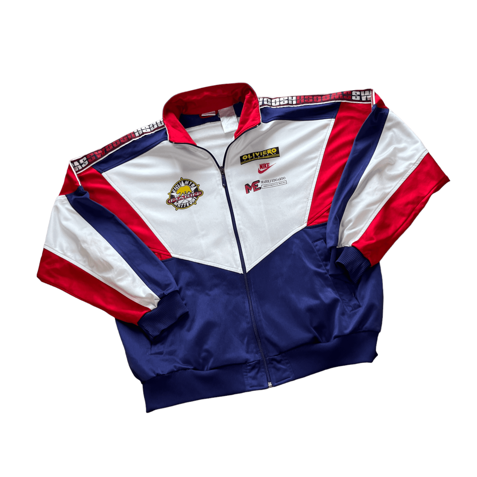 Vintage 90s Red, White + Blue Nike Jacket - Medium - The Streetwear Studio