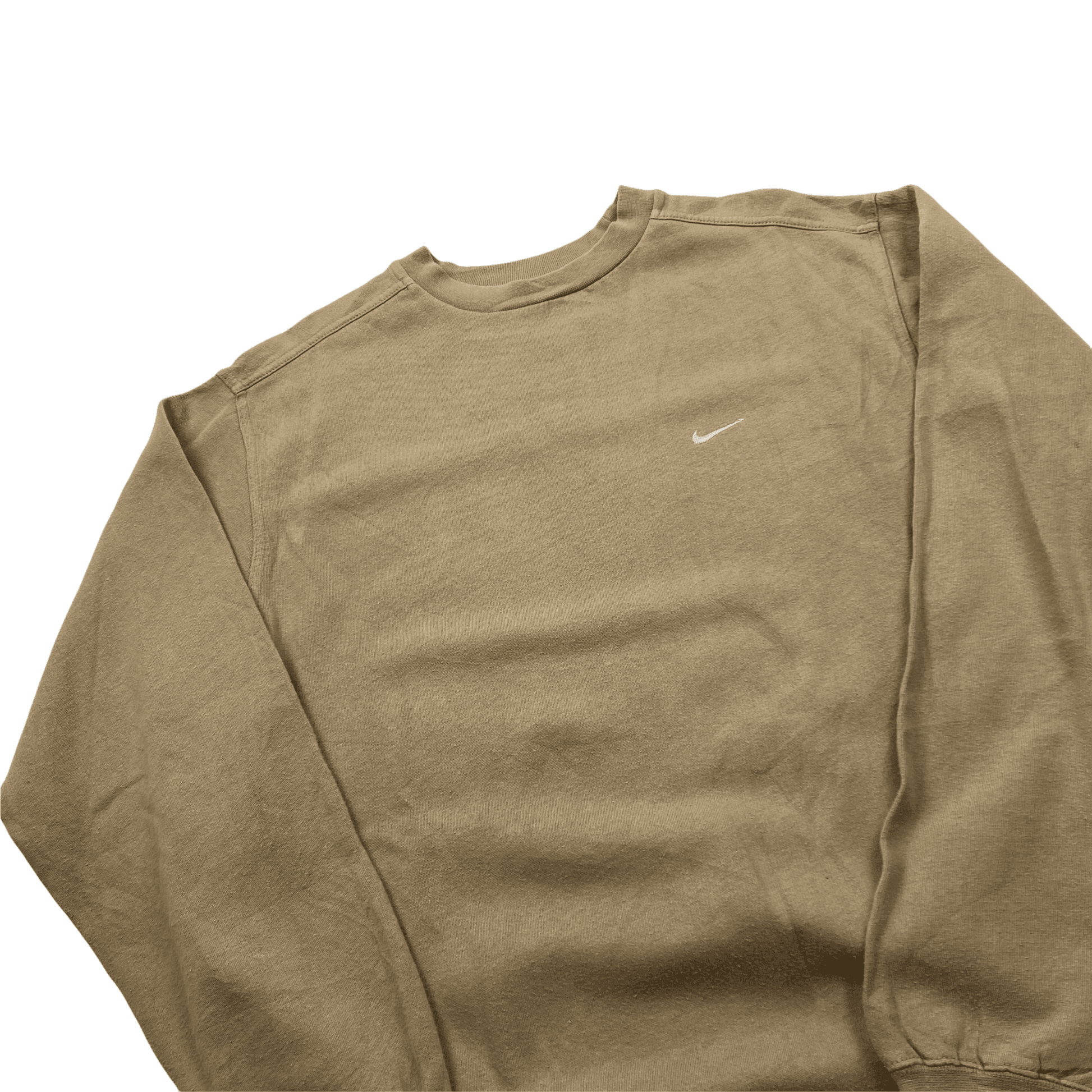 Vintage 90s Stone/ Neutral Nike Sweatshirt - Extra Large - The Streetwear Studio