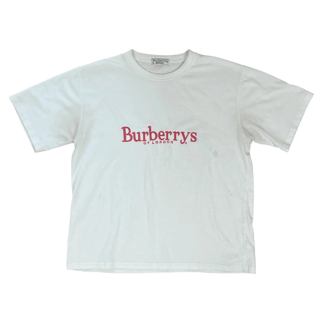 Vintage 90s White Burberry Spell-Out Tee - M | The Streetwear Studio