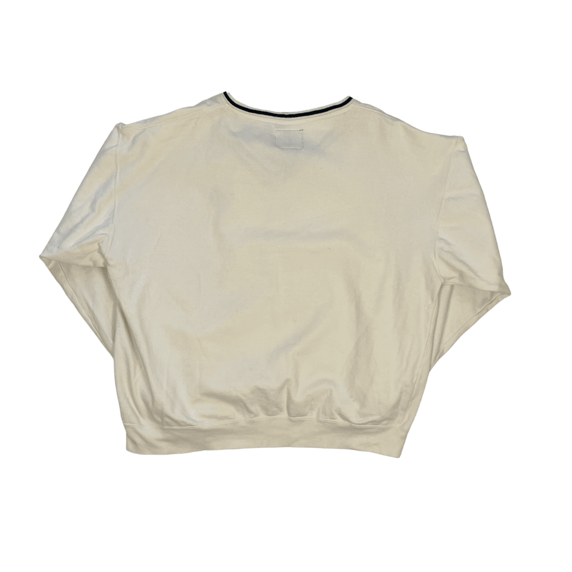 Vintage 90s White Chaps Sweatshirt - Extra Large - The Streetwear Studio