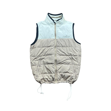 Vintage 90s White + Cream Balenciaga Reversible Puffer Gilet - Medium - The Streetwear Studio