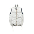 Vintage 90s White + Cream Balenciaga Reversible Puffer Gilet - Medium - The Streetwear Studio