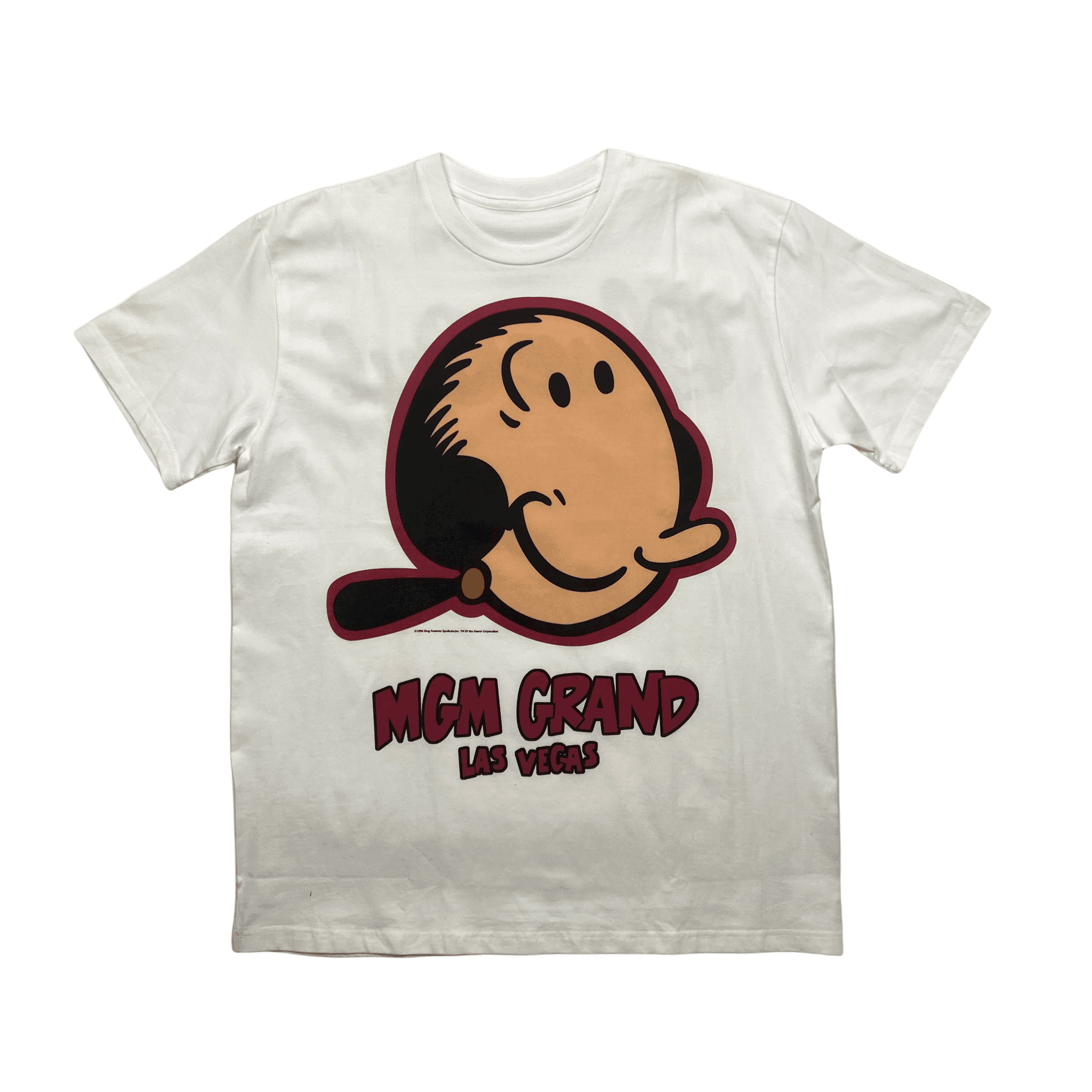 Vintage 90s White MGM Grand Las Vegas Graphic Tee - Extra Large - The Streetwear Studio