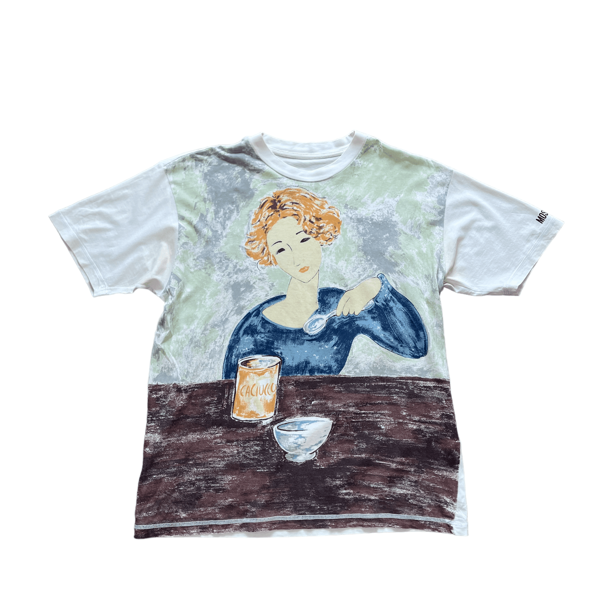 Vintage 90s White Moschino Tee - Large - The Streetwear Studio