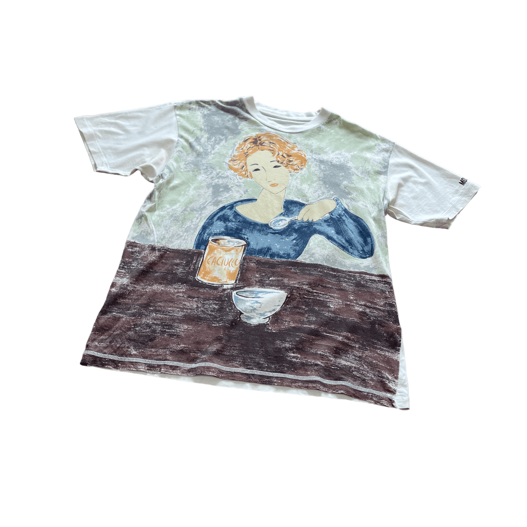 Vintage 90s White Moschino Tee - Large - The Streetwear Studio
