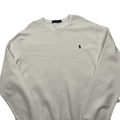 Vintage 90s White Polo Ralph Lauren Sweatshirt - Extra Large - The Streetwear Studio