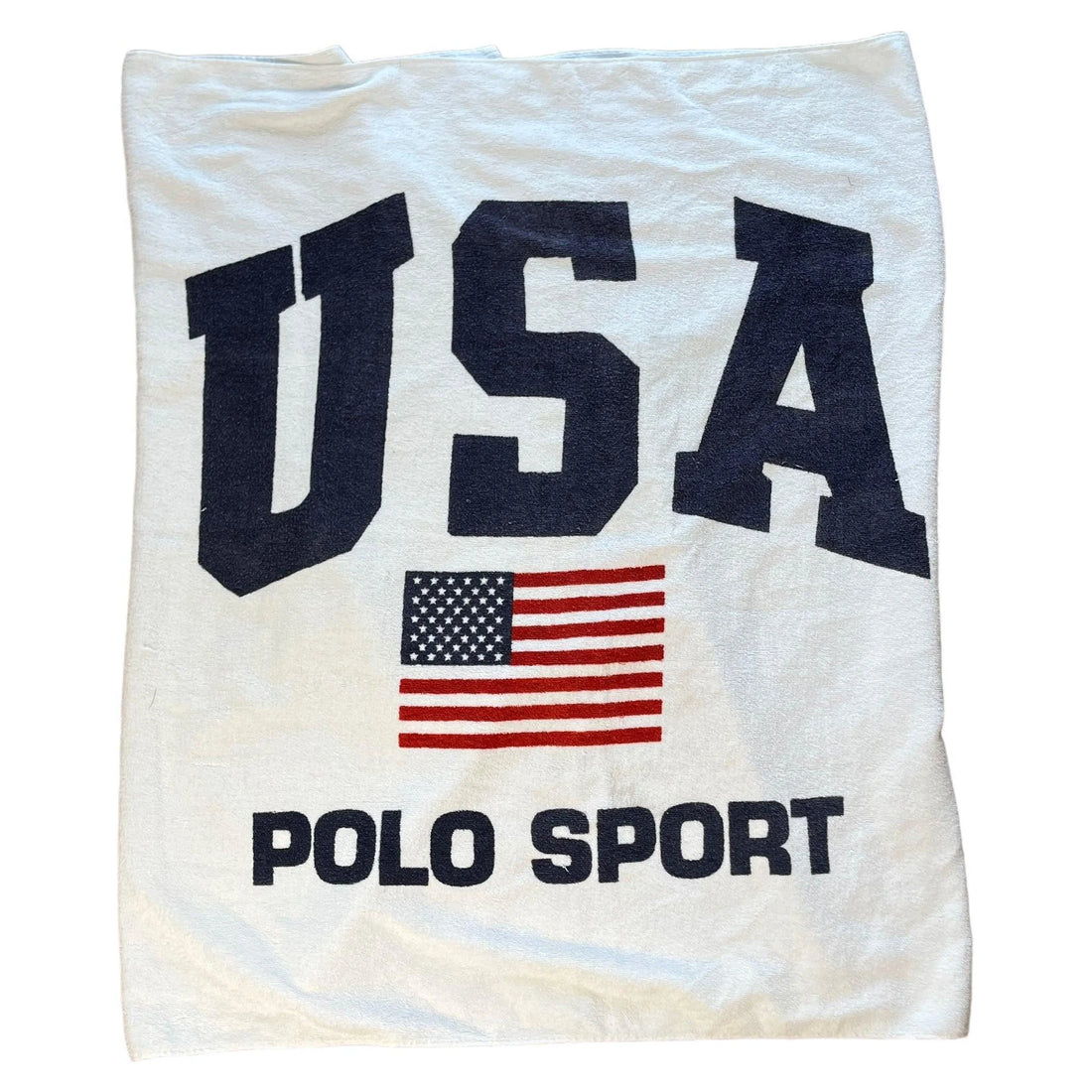 Vintage 90s White Ralph Lauren Polo Sport Towel | The Streetwear Studio