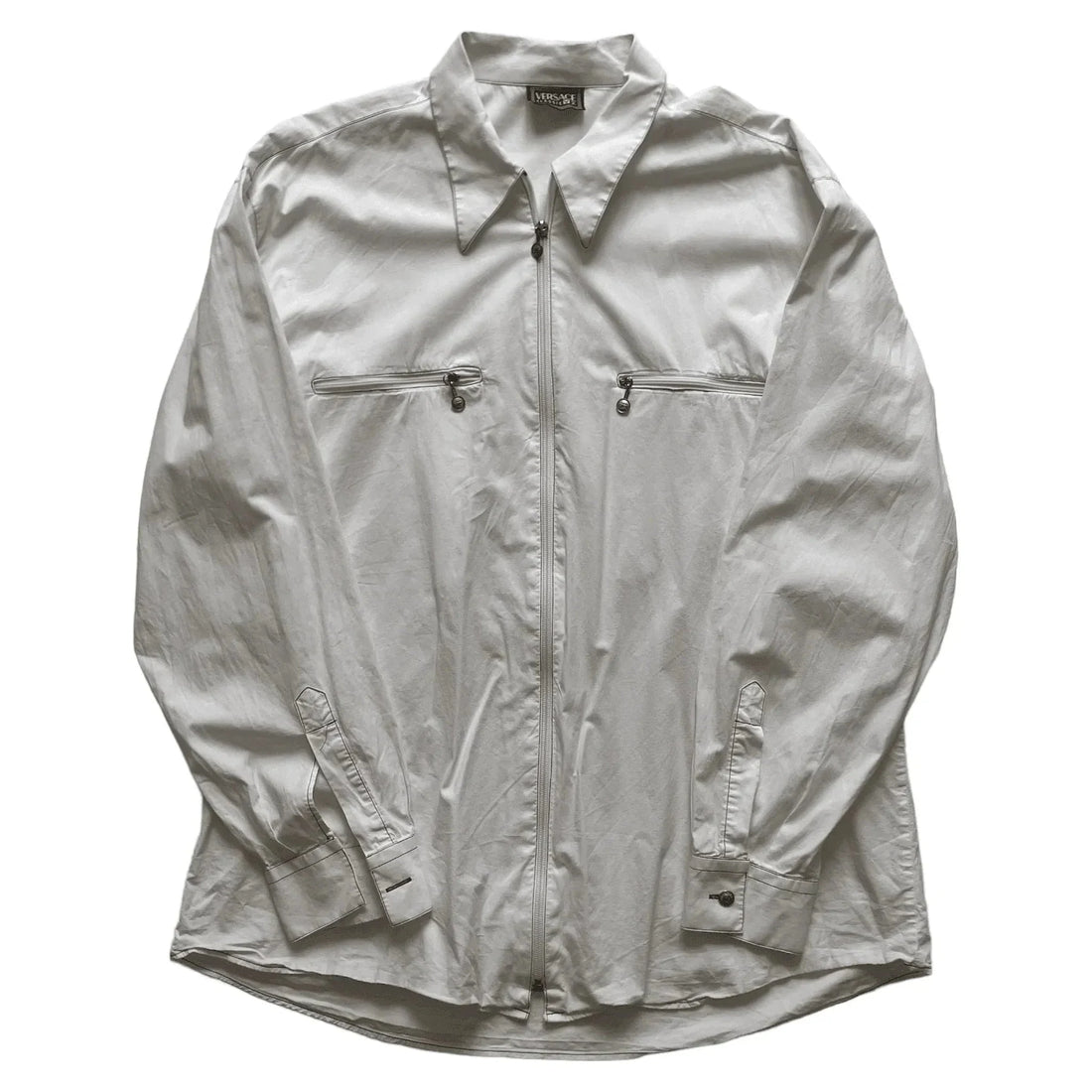 Vintage 90s White Versace Overshirt - XL | The Streetwear Studio