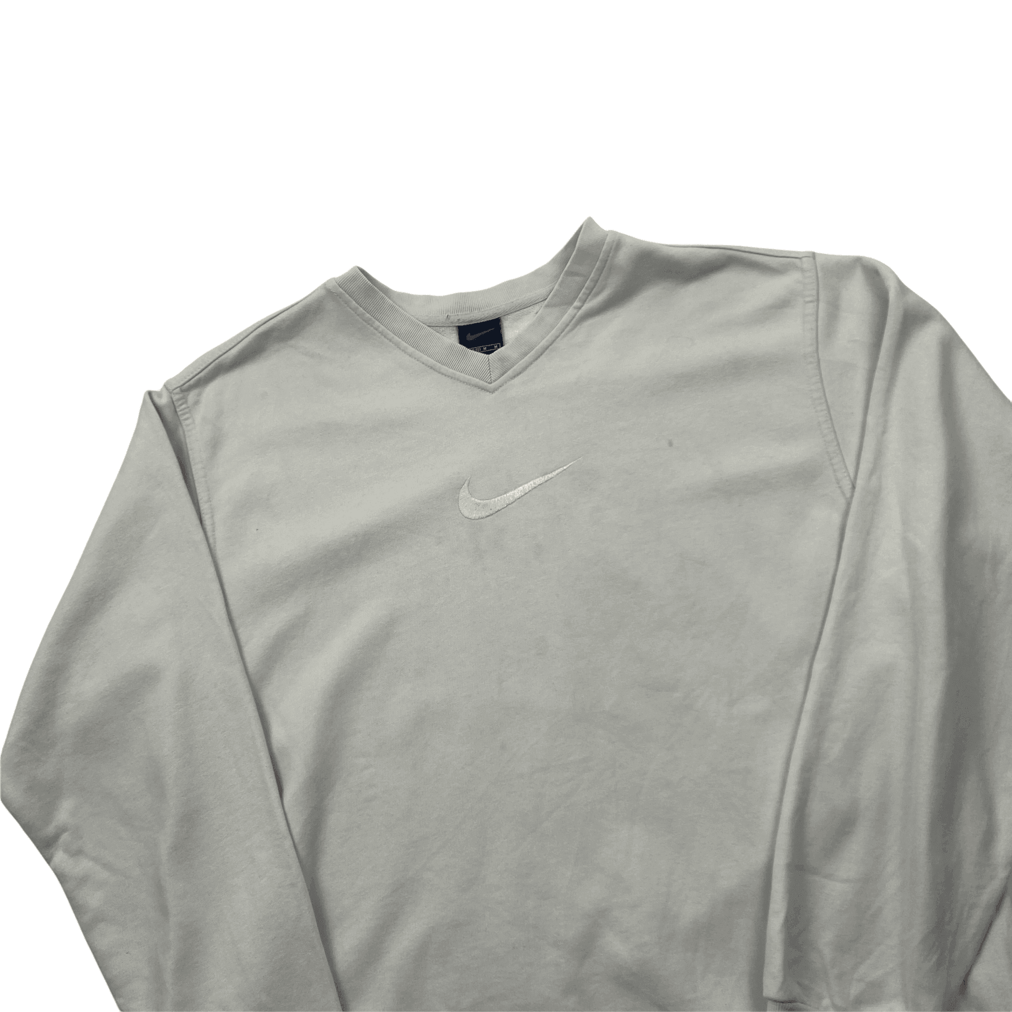 Vintage 90s Women’s Baby Blue Nike Large Centre Swoosh Sweatshirt - Medium - The Streetwear Studio